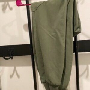 FIGS Zamora high-waisted Moss green joggers